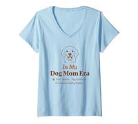 Donna Cane, Mamma, Era Golden, Retriever Vintage Retro Maglietta con Collo a V