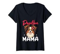 Donna Cane Papillon Maglietta con Collo a V