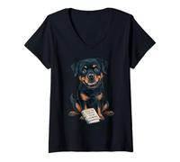 Donna Cane Rottweiler, prenota come addestrare il tuo addestratore Maglietta con Collo a V