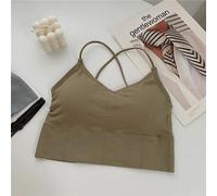 Donna Canotta Corta Bustino Reggiseno Spaghetti Cinturino Gilet Incorporato Punk