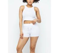 Donna Canottiera & Pantaloncini Casual a Vita Alta Riposo Coulisse Set