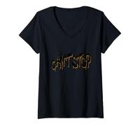 Donna Can't Stop T-Shirt - Bold Minimal Motivational Design Maglietta con Collo a V
