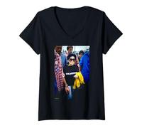 Donna Cantante & Artista Yoko ONO di Michael Grecco Maglietta con Collo a V