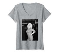 Donna Cantante Country Americana e Occidentale Dolly Parton 1983 Maglietta con Collo a V