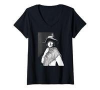 Donna Cantante Pop Cilla Black Blind Date Presenter 1964 Maglietta con Collo a V