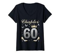 Donna Capitolo 60 Anni 60 ° Compleanno Donna Regina B-Day Maglietta con Collo a V
