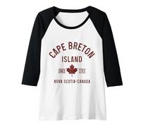 Donna Capo Bretone Isola Nuova Scozia Canada Vintage Maglia con Maniche Raglan
