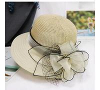 Donna Cappello Estivo Sole Largo con Falda Sacca Pieghevole Rete Fiore Spiaggia
