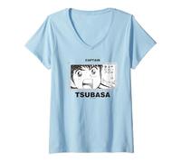 Donna Captain Tsubasa Tsubasa Ozora (Il Calcio è Il Mio Sogno!) W Maglietta con Collo a V