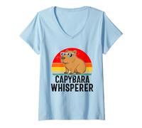 Donna Capybara Whisperer divertente capibara per uomini ragazzo donna ragazza Maglietta con Collo a V
