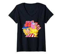 Donna Caramelle giapponesi retrò vintage anni '80 Streetwear Anime Manga Maglietta con Collo a V