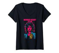 Donna Cardiac Recovery Mded Heart Club Cool Mens Get Well Maglietta con Collo a V