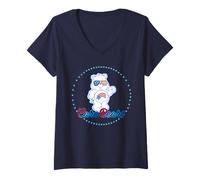 Donna Care Bears 4th of July America Cares Bear Stars Maglietta con Collo a V