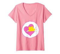 Donna Care Bears Baby Hugs Bear Belly Maglietta con Collo a V