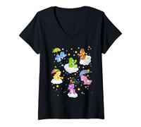 Donna Care Bears Catch a Falling Star Maglietta con Collo a V