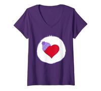 Donna Care Bears Cousins Cozy Heart Penguin Belly Maglietta con Collo a V