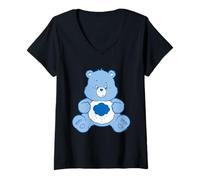 Donna Care Bears Grumpy Bear Sitting Maglietta con Collo a V