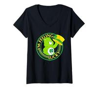 Donna Care Bears I'm Feeling Lucky St. Patrick's Day Maglietta con Collo a V
