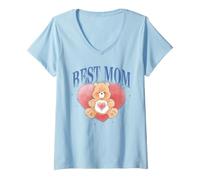 Donna Care Bears Mother's Day Best Mom Maglietta con Collo a V
