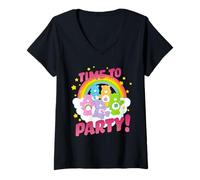 Donna Care Bears Time To Party Maglietta con Collo a V