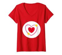 Donna Care Bears: Unlock The Magic all My Heart Bear Belly Maglietta con Collo a V