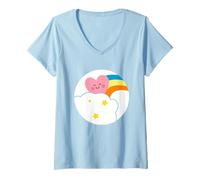 Donna Care Bears: Unlock The Magic Bashful Heart Bear Belly Maglietta con Collo a V