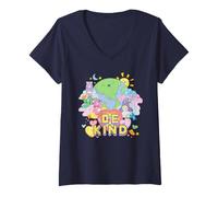 Donna Care Bears: Unlock The Magic Be Kind To Earth Group Maglietta con Collo a V