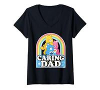 Donna Care Bears: Unlock The Magic Caring Dad Father's Day Maglietta con Collo a V