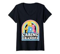 Donna Care Bears: Unlock The Magic Caring Grandpa Father's Day Maglietta con Collo a V