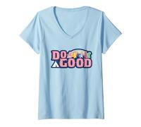 Donna Care Bears: Unlock The Magic Do Good Rainbow Group Maglietta con Collo a V