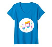 Donna Care Bears: Unlock The Magic Heart Song Bear Belly Maglietta con Collo a V