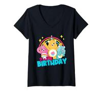 Donna Care Bears: Unlock The Magic It's My Birthday Maglietta con Collo a V