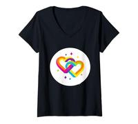Donna Care Bears: Unlock The Magic Magic Heart Bear Belly Maglietta con Collo a V