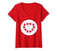 Donna Care Bears: Unlock The Magic Sugar Heart Bear Belly Maglietta con Collo a V