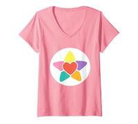 Donna Care Bears: Unlock The Magic True Heart Bear Belly Maglietta con Collo a V