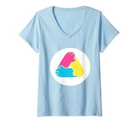 Donna Care Bears: Unlock The Magic Unity Bear Belly Maglietta con Collo a V