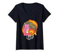 Donna Care Bears: Unlock The Magic Zodiac Leo with Cheer Bear Maglietta con Collo a V