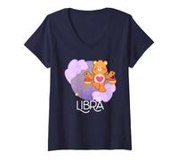 Donna Care Bears: Unlock The Magic Zodiac Libra with TenderHeart Maglietta con Collo a V