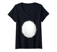Donna Carino Bianco Animale Pancia Costume per Panda, Coniglietto, Volpe & Altro Maglietta con Collo a V