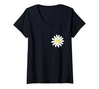 Donna Carino Daisy Flower Primavera Estate Vibes Maglietta con Collo a V