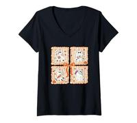 Donna Carino Fantasma Infermiera Halloween Healthcare Heroes Maglietta con Collo a V