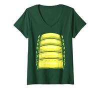 Donna Carino Halloween Bambini Alligatore Anteriore Pancia Coccodrillo Costume Maglietta con Collo a V