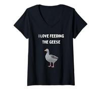 Donna Carino I Love Feeding The Oche Uomini Donne Bambini Maglietta con Collo a V