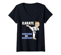 Donna Carino Il Ragazzo del Karate - Karateka Kid Maglietta con Collo a V
