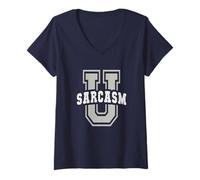 Donna Carino Sarcasm University Alumni School I'm So Ready Souvenir Maglietta con Collo a V