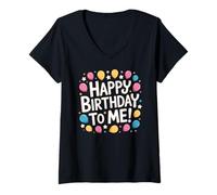 Donna Carino Teen o Tween Girls Birthday Party Happy Birthday to Me Maglietta con Collo a V