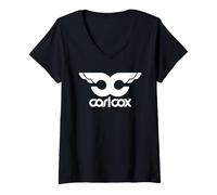 Donna Carl Cox CC Ali Bianche Maglietta con Collo a V