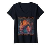 Donna Carlsbad Caverns National Park | New Mexico Maglietta con Collo a V