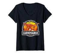 Donna Carnotaurus Dinosaur Prehistoric Dinosaurs Lover Maglietta con Collo a V