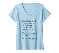 Donna Caro Babbo Natale Ti scrivo con Un pò di anticipo Cosi hoi Maglietta con Collo a V